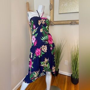 COCO BEACH HAWAII Floral Halter Dress S/M